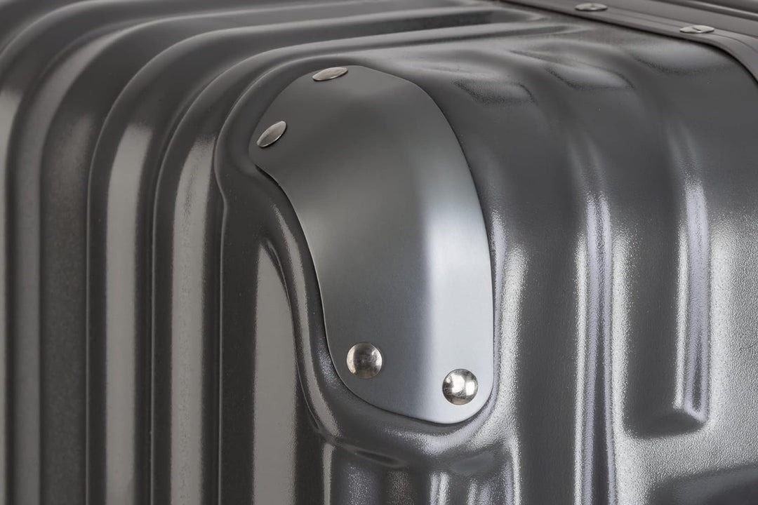 Travelhouse London Koffer Grau L-75cm · Alu-Rahmen · Polykarbonat Hartschale · Trolley Reisekoffer R