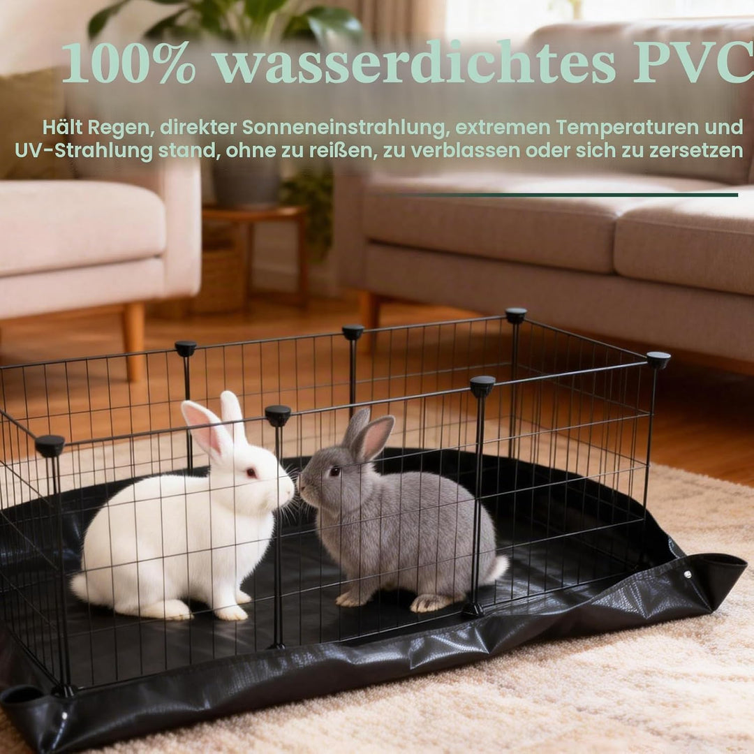 wasserdichte Haustier Laufgittermatte, 2 Stück wasserdichte Meerschweinchen Fussmatten 150 x 100 cm