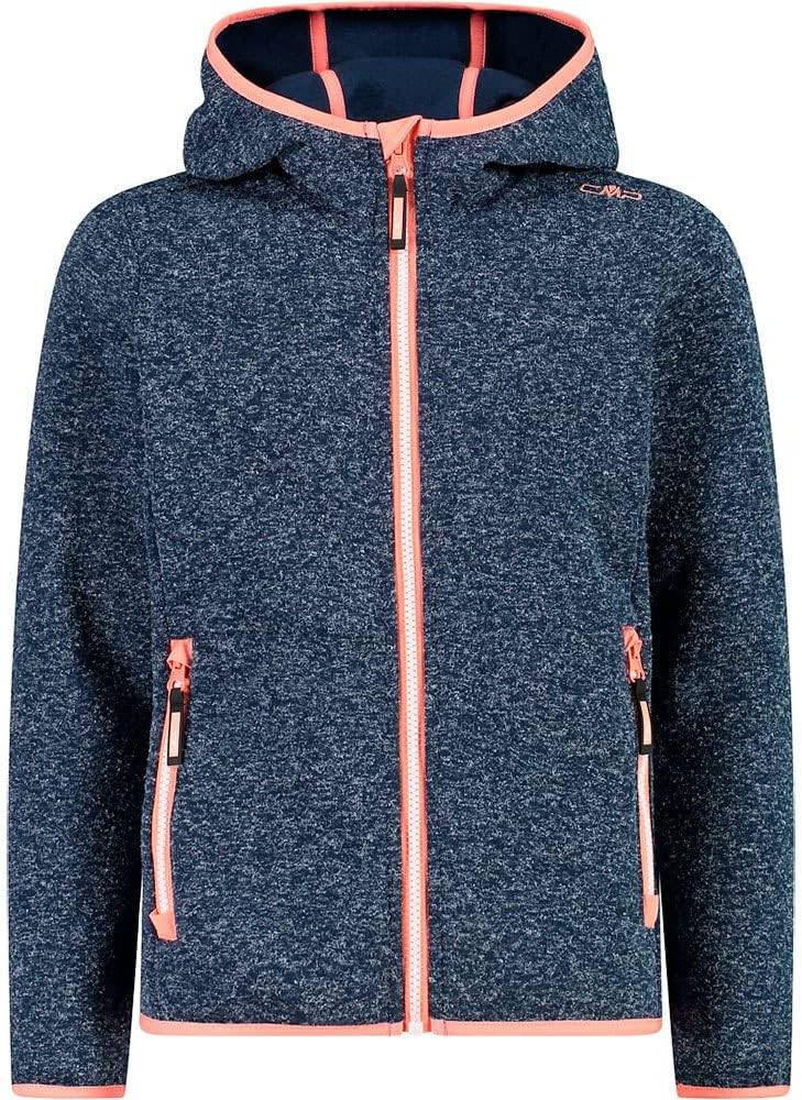 CMP Mädchen Kid G Jacket Fix Hood Jacket 110 Blau, 110 Blau