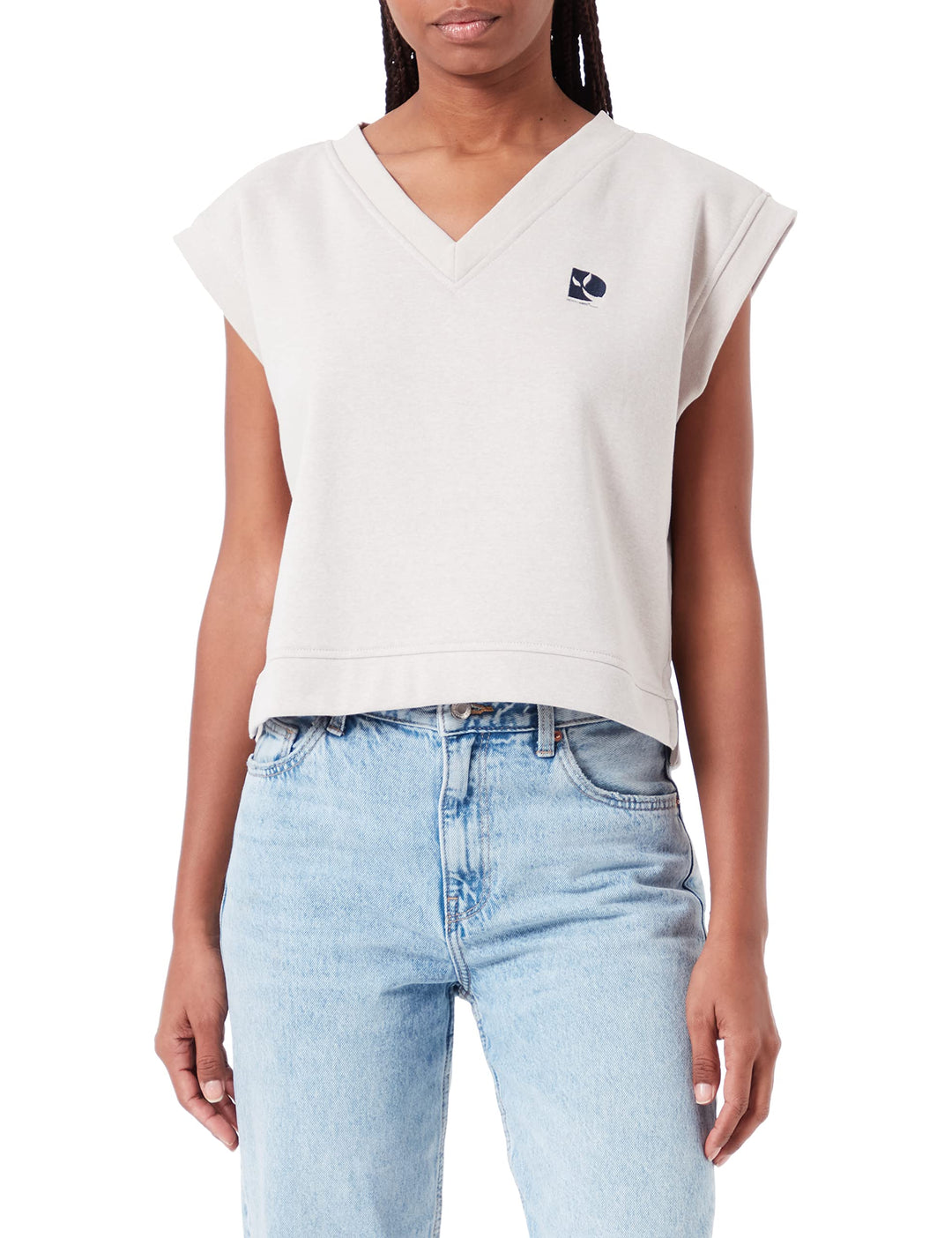 Tom Tailor Denim Damen 1032948 Sweatpullunder (1er Pack) XL 30224 - Cloud Grey Melange, XL 30224 - C