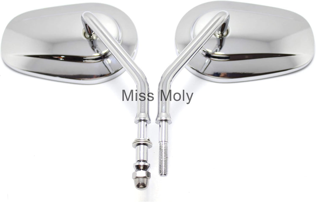 8mm Motorrad Seitenspiegel für Sportster 1200 XL883 Dyna Softail Road Glide(#2-Chrom) # 2-Chrom, # 2