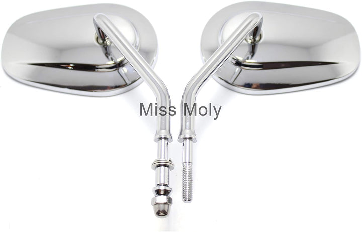8mm Motorrad Seitenspiegel für Sportster 1200 XL883 Dyna Softail Road Glide(#2-Chrom) # 2-Chrom, # 2
