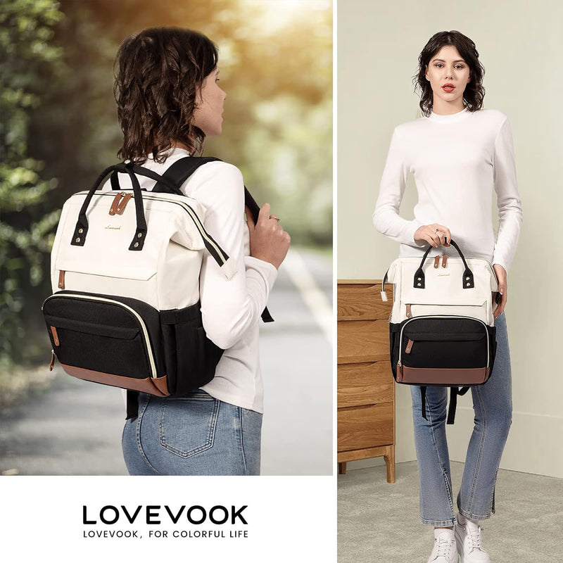 LOVEVOOK Rucksack Damen Gross Laptop Rucksack mit Laptopfach 17.3 Zoll Schulrucksack Mädchen Teenage