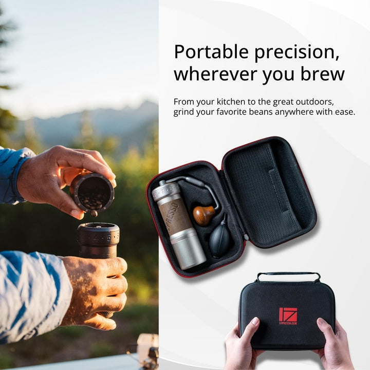 1Zpresso K-Ultra Manuelle Kaffeemühle Eisengrau mit konischen Mahlwerk aus Edelstahl, Intuitive nume