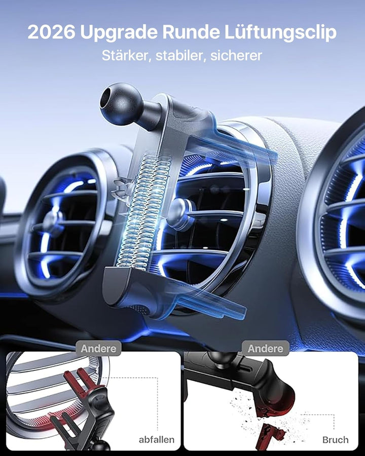 andobil Handyhalterung Auto für MagSafe Autohalterung Runde lüftung[20xN56 Stärkste Magnete]Magnet K