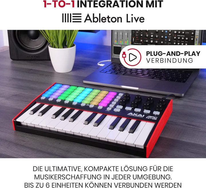 Akai Professional APC Key 25 MK2 - USB MIDI Keyboard Controller für Clip-Launching mit Ableton Live