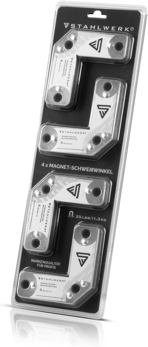 STAHLWERK 4er Set Schweissmagnete für 45°/90°/135°