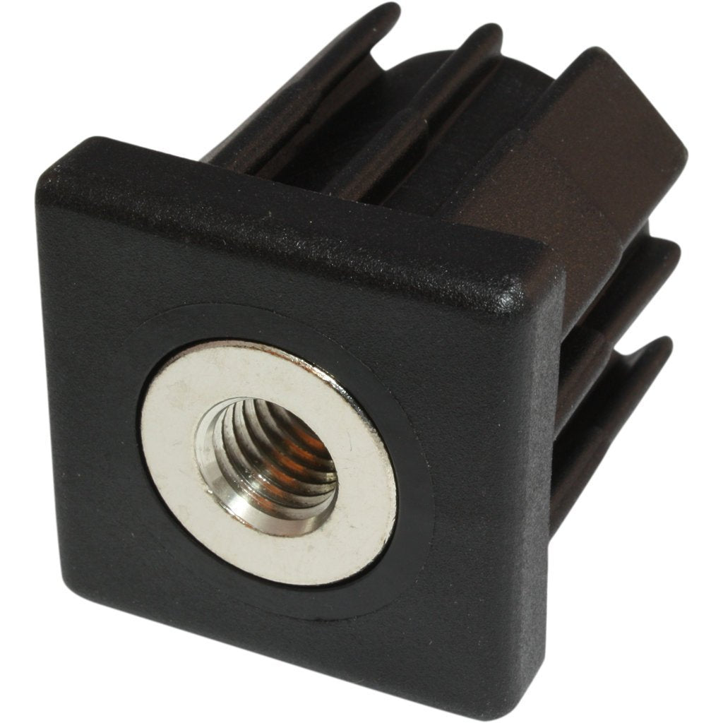 10 x Gewindestopfen Einsteckbuchse quadratisch M10 für Vierkantrohr 40 x 40 x 2,0 mm