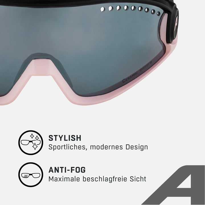 ALPINA 5W1NG - Verspiegelte und Bruchsichere Sport- & Fahrradbrille Mit 100% UV-Schutz Für Erwachsen
