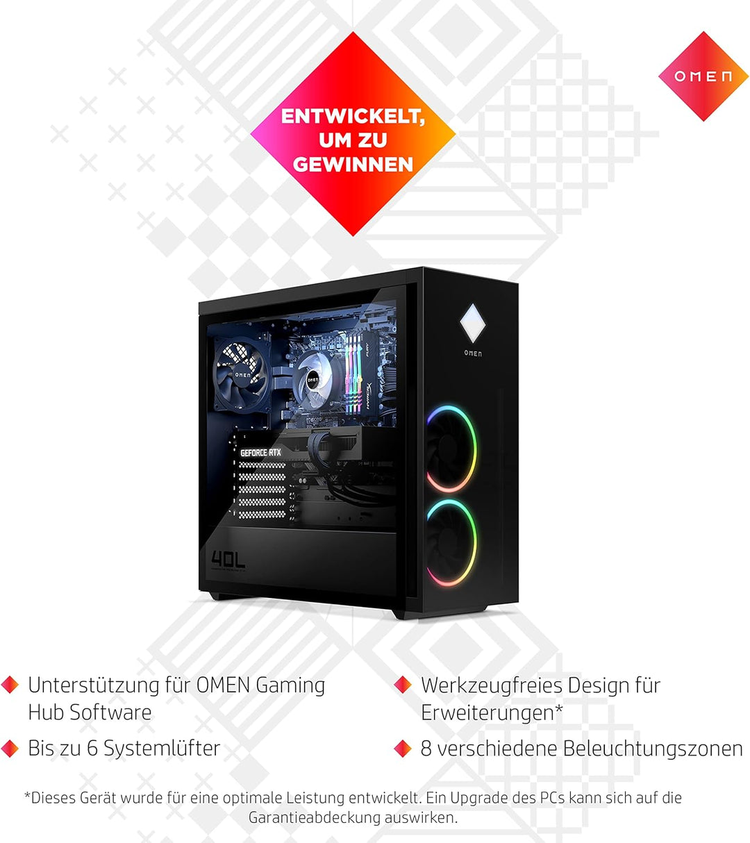 OMEN Gaming PC | AMD Ryzen 7 5800X | 16GB DDR4 RAM | 512GB SSD + 1TB HDD | NVIDIA GeForce RTX 3070 |