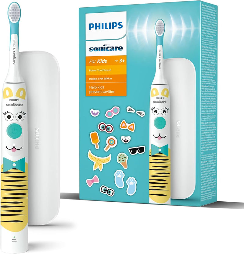 Philips Sonicare For Kids elektrische Zahnbürste - Design a Pet Edition - mit besonderen Tieraufkleb