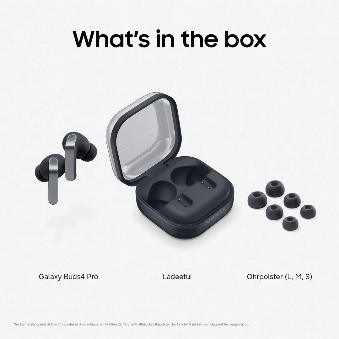 Samsung Galaxy Buds4 Pro, Kabellose Hi-Fi Bluetooth-Kopfhörer, 2-Wege-Lautsprecher, Geräuschunterdrü