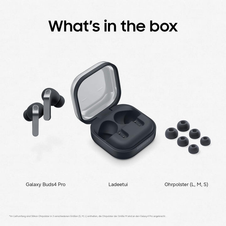 Samsung Galaxy Buds4 Pro, Kabellose Hi-Fi Bluetooth-Kopfhörer, 2-Wege-Lautsprecher, Geräuschunterdrü