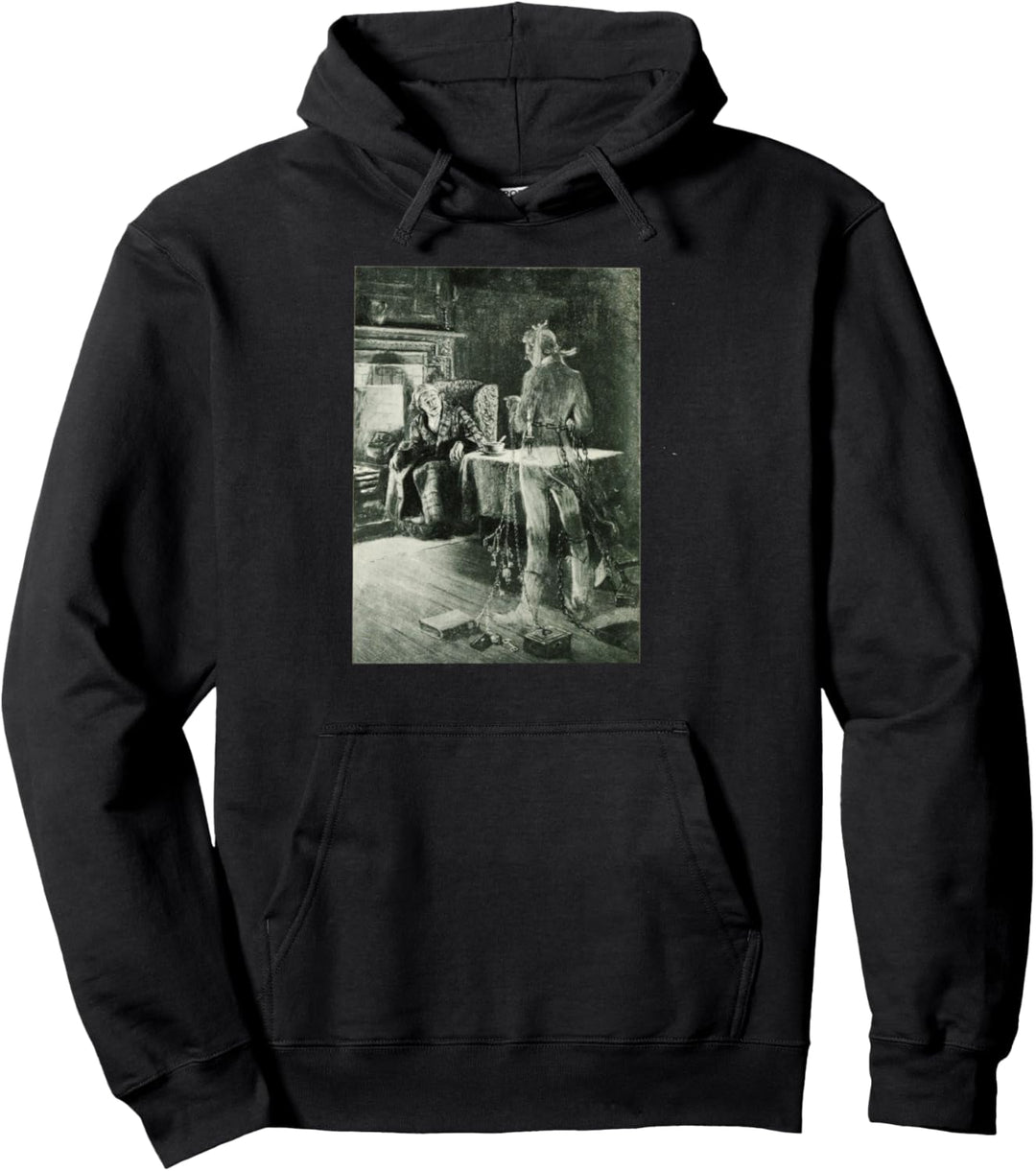 Retro A Christmas Carol Ghost of Jacob Marley Scrooge Pullover Hoodie