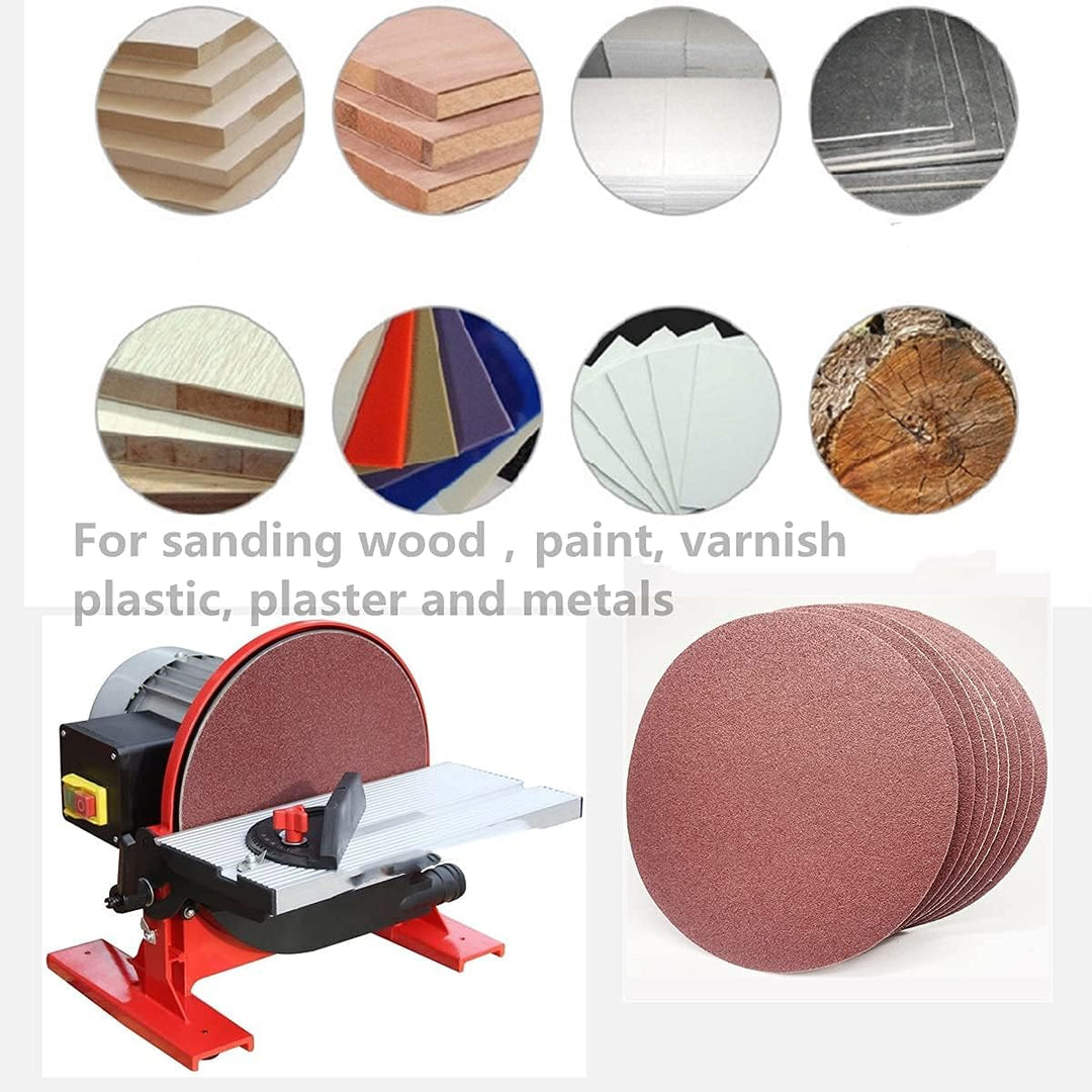 FEIHU 30 Stück Selbstklebende Scheiben red Ø 200 mm Körnung je 5 x P60, P80,P120, P180, P240, P320fü