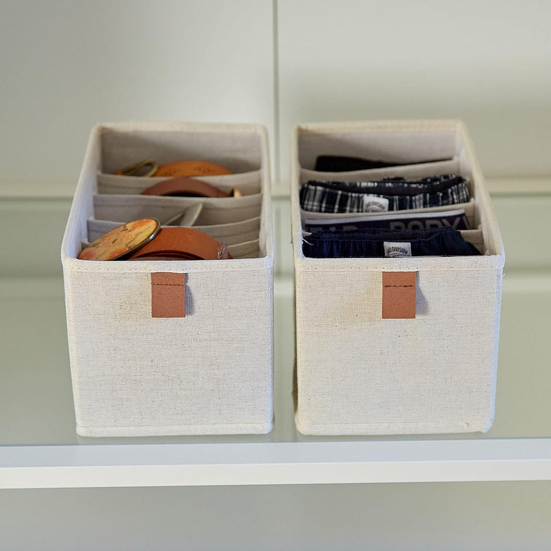 LOVE IT STORE IT Premium Schrank Organizer 2-teilig - Schubladen Ordnungssystem aus Stoff - Verstärk