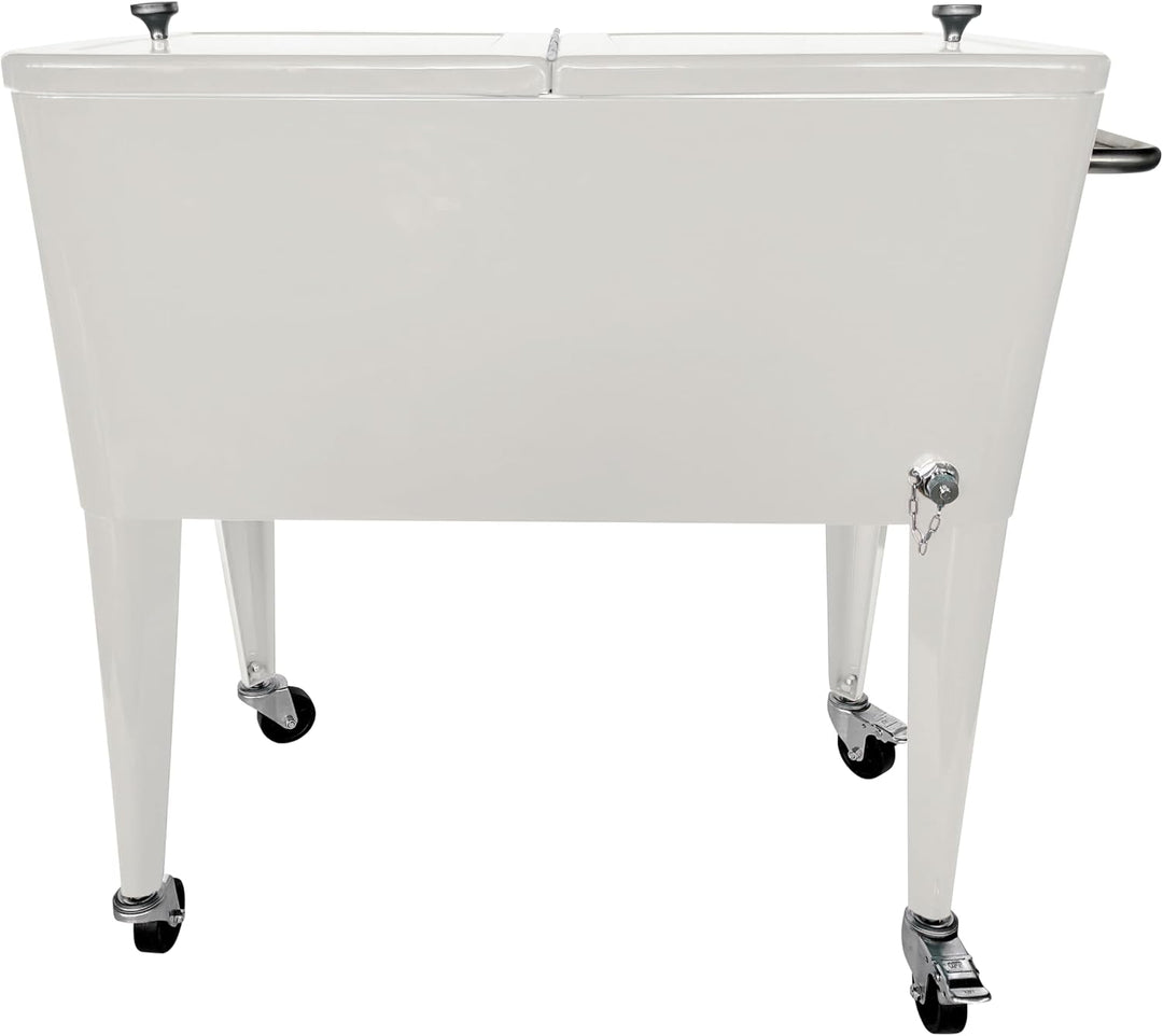 AXI Retro Getränkekühler | Kühlwagen/Kühler mit Rollen - 76 Liter | Fahrbare Kühlbox in diversen Far