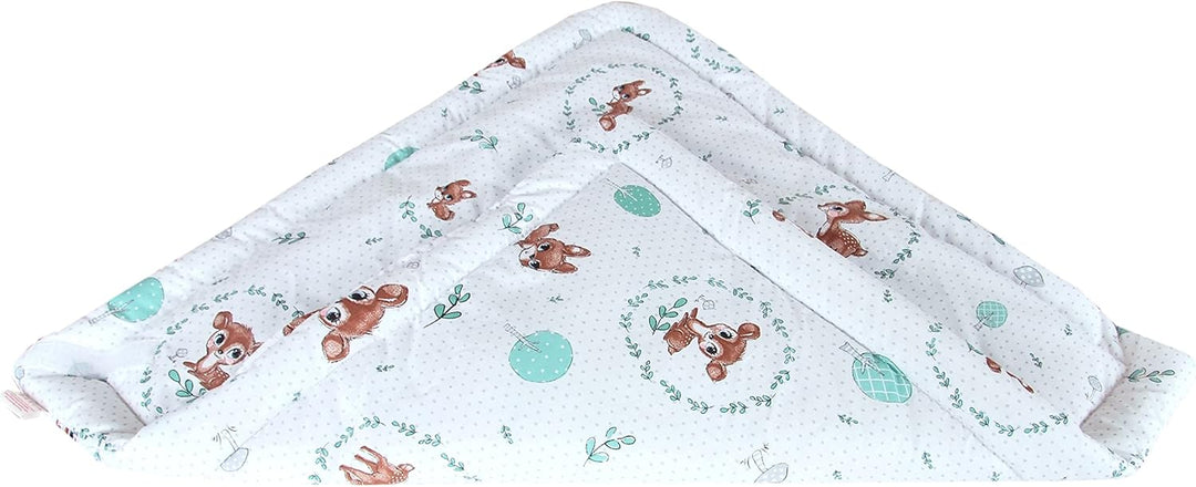 Babylux Einschlagdecke BABYHÖRNCHEN 75 x 75 cm Baby Neugeborene Erstausstattung (120. Wald REH), 120