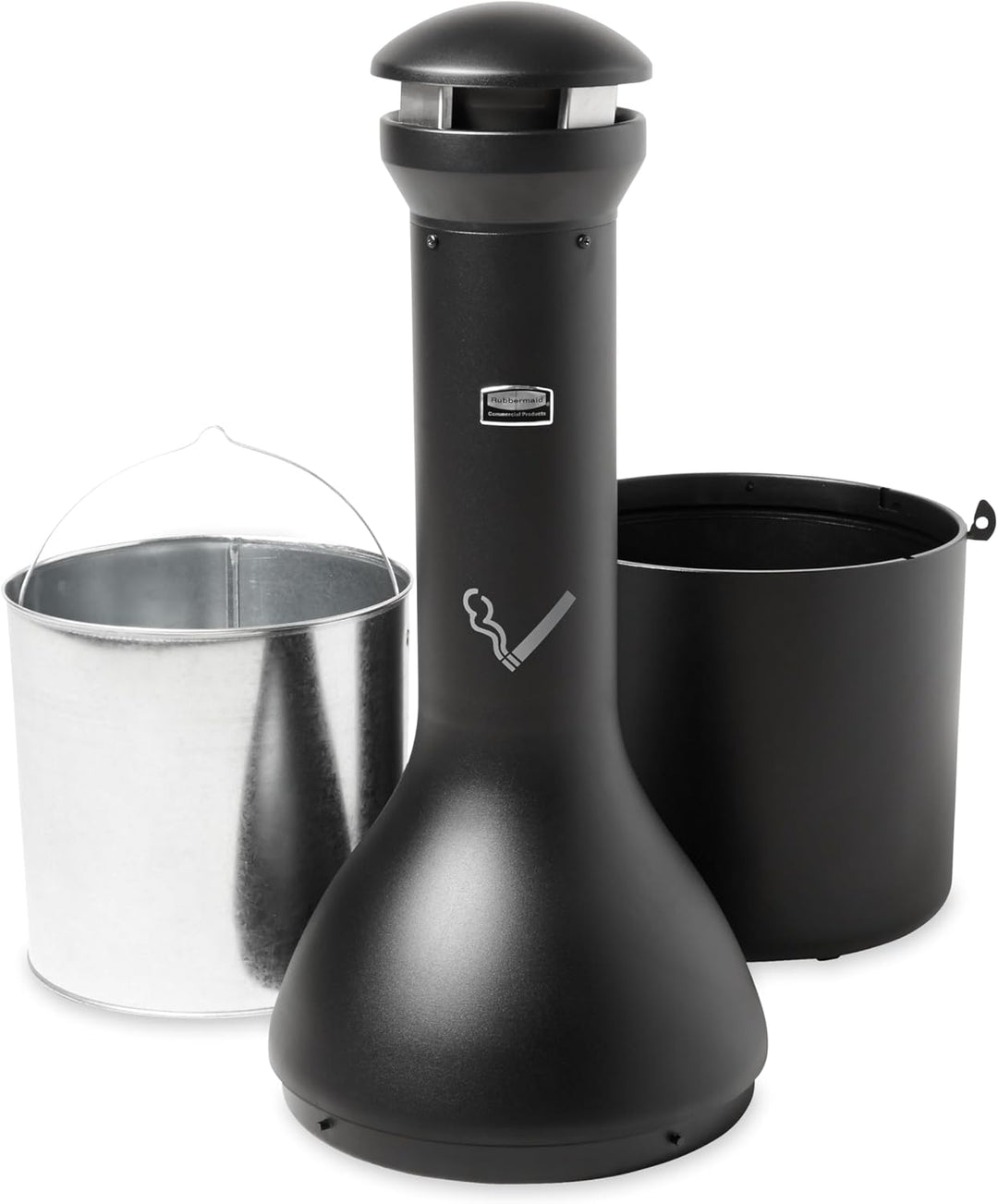 Rubbermaid Commercial Products FG9W3300BLA Infinity Genie Standaschenbecher, Schwarz