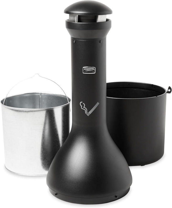 Rubbermaid Commercial Products FG9W3300BLA Infinity Genie Standaschenbecher, Schwarz
