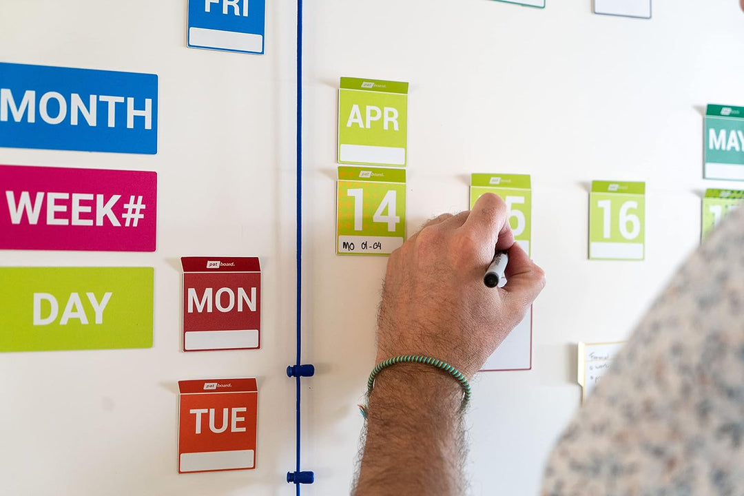 PATboard Weeknumber planning board set - Magnetkarten für eine Lean Planungstafel - Planen mit Woche