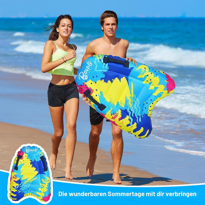 Luftmatratze Wasser für Kinder &amp; Erwachsene, FainFun Surfbrett Aufblasbar, Bodyboard mit Griffen, Wa