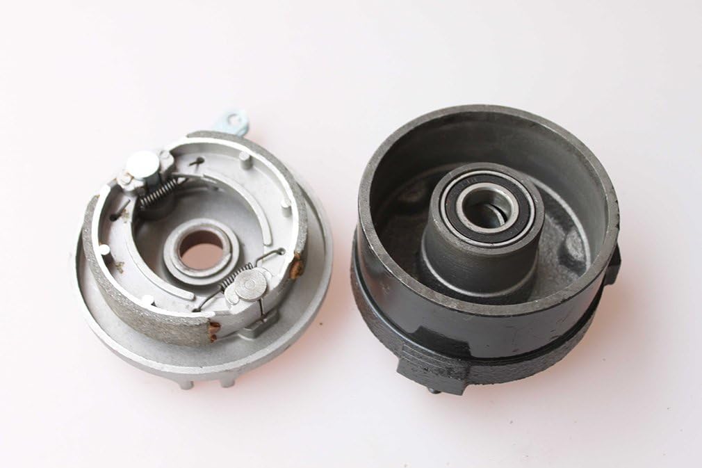 GOOFIT Links & Recht Bremsbacken Trommelbremse Baugruppe mit Sprengringen und Feder Ersatz für 50cc