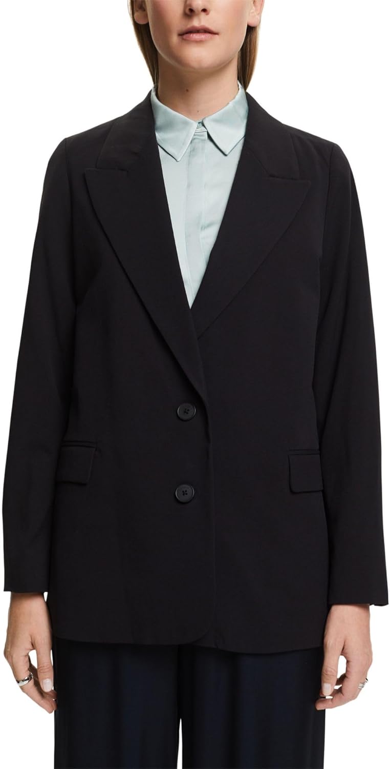 ESPRIT Damen Blazer 34 001/Black, 34 001/Black