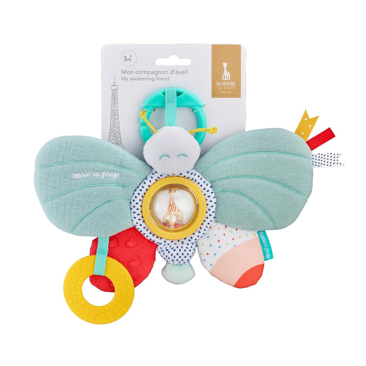 Sophie la Girafe – Multisensorischer Kinderwagen-Schmetterling – Ab 3 Monaten – Beissring, Glöckchen