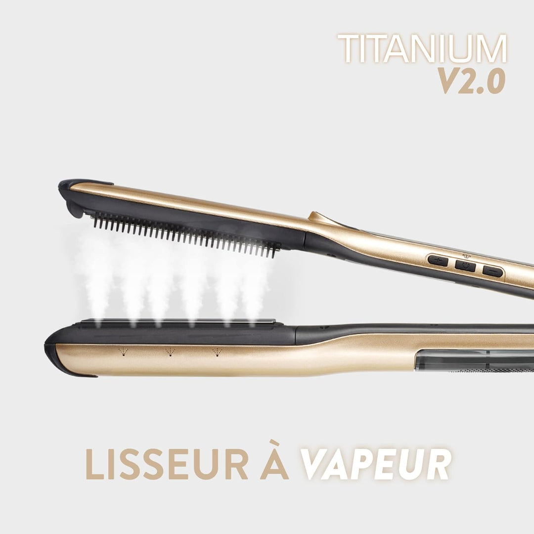 Demeliss Saint Algue Set mit Dampfglätter Titanium V2.0 EXLUSIVE Set – enthält eine 2-in-1-Matte – H