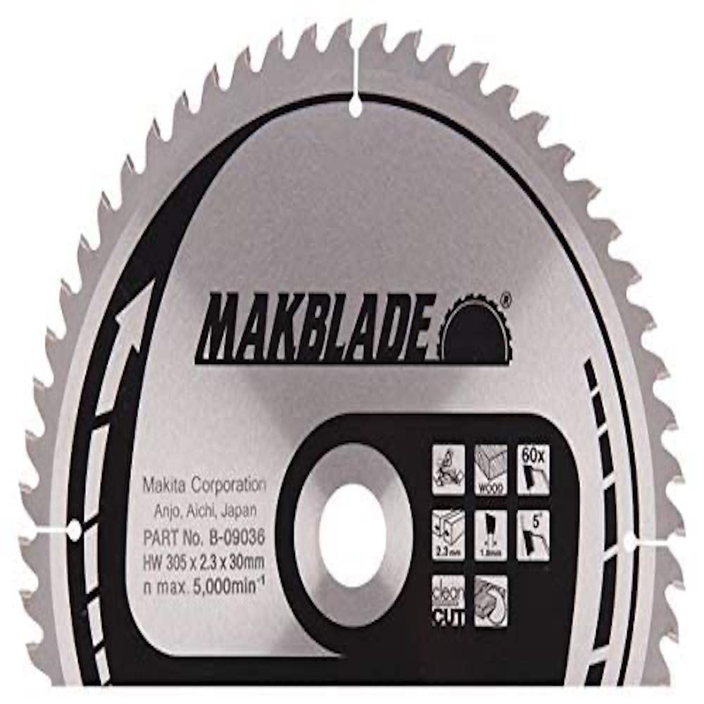 LAME CARBURE MAKITA ''MAKBLADE'' BOIS, POUR SCIES RADIALES ET À ONGLETS Ø 305 MM (60 DENTS) -B-09036