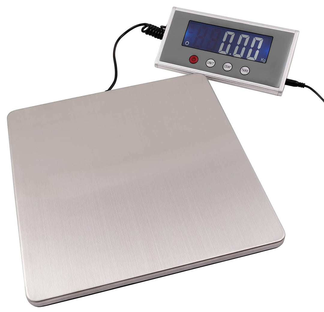 MC POWER - Paketwaage Briefwaage | PW-200 | Messbereich 200g - 200kg, Wiegefläche aus Edelstahl (27x