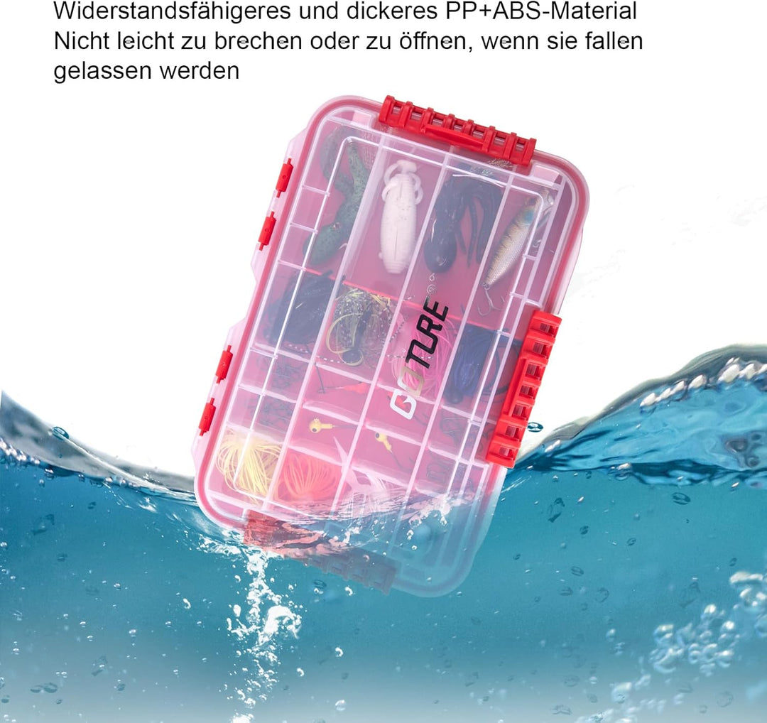 Goture Tacklebox,Kleinteilebox Angeln,Tackle Box Angeln,Köderbox,Angelbox kiste koffer，Angelzubehör