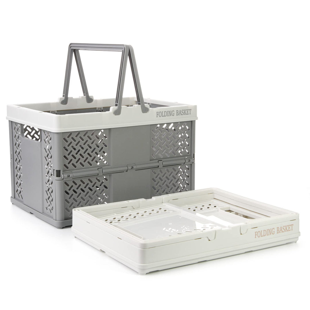 Spesh 2 Stücke Klappbox mit Henkel 30 * 22cm Aufbewahrungsbox klappbar Klein Plastik Aufbewahrungsko