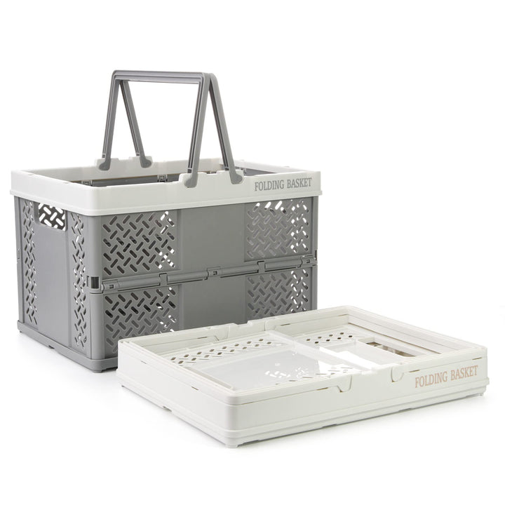 Spesh 2 Stücke Klappbox mit Henkel 30 * 22cm Aufbewahrungsbox klappbar Klein Plastik Aufbewahrungsko