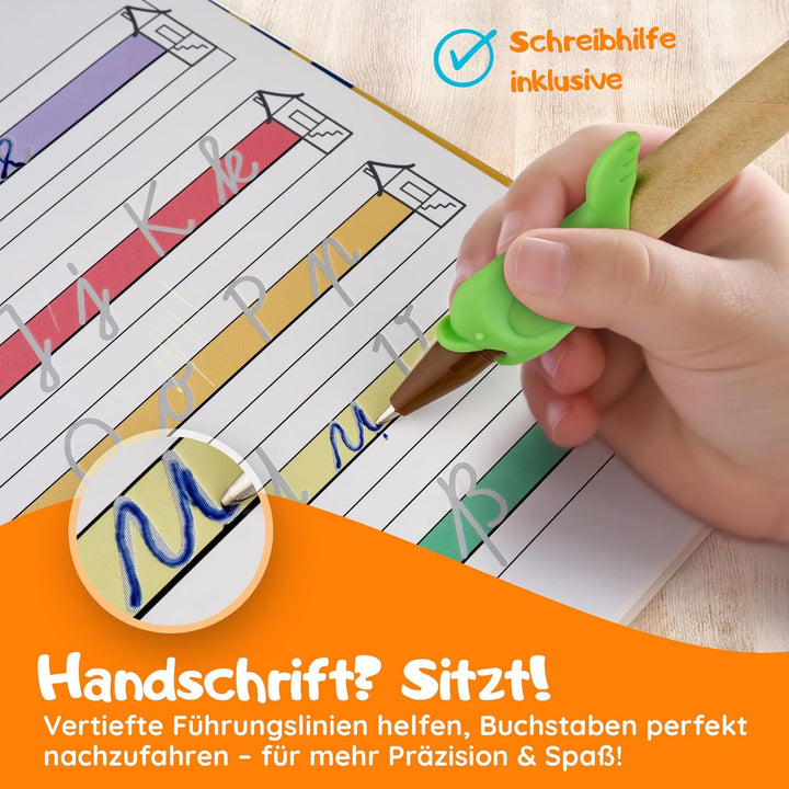Filapen® 5 Stück Magische Übungshefte Deutsch I Wiederverwendbare Übungshefte für Vorschulkinder I V