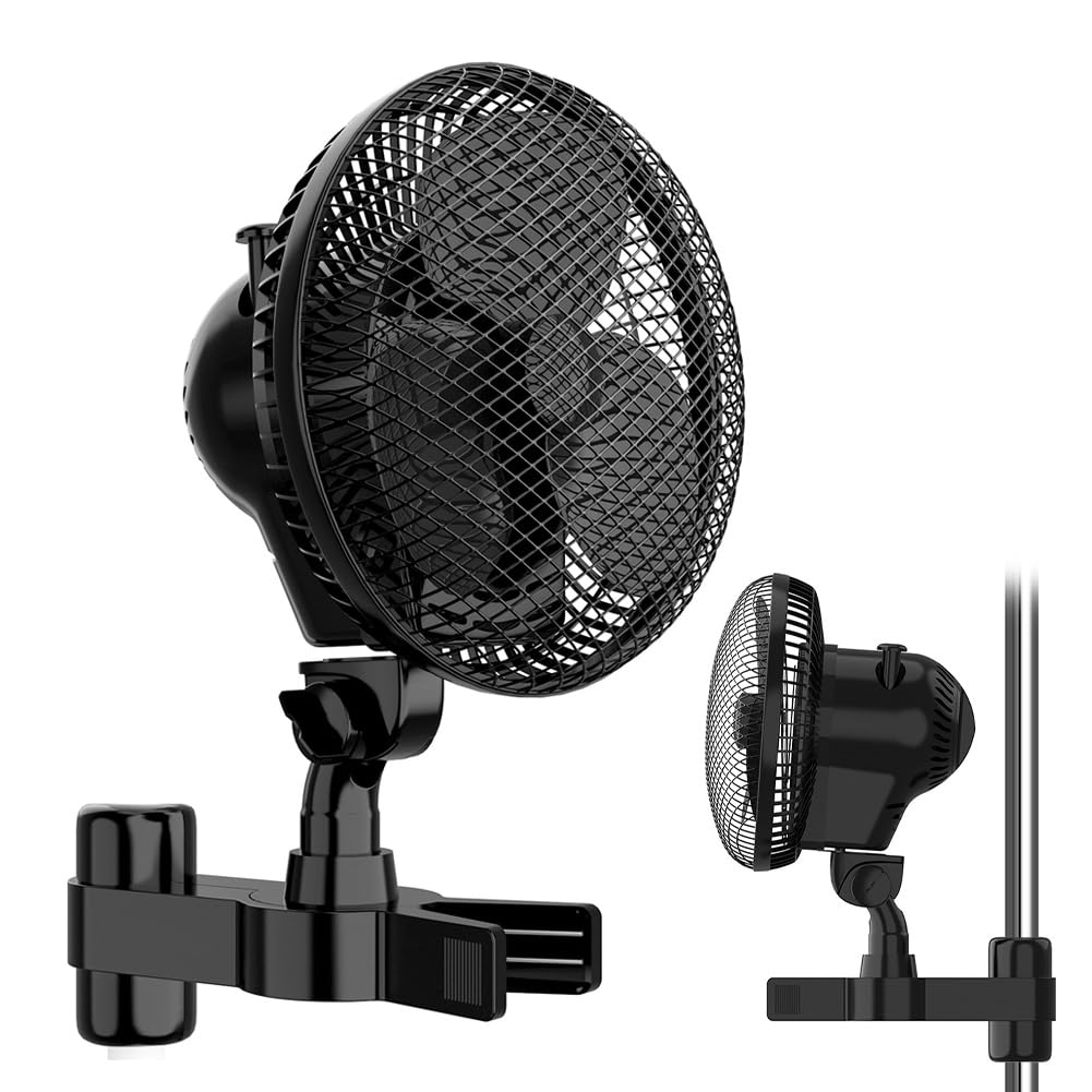 DASIAUTOEM Grow Ventilator Oszillierend Klemmbar Fan,oszillierender Ventilator,leiser Ventilator,330