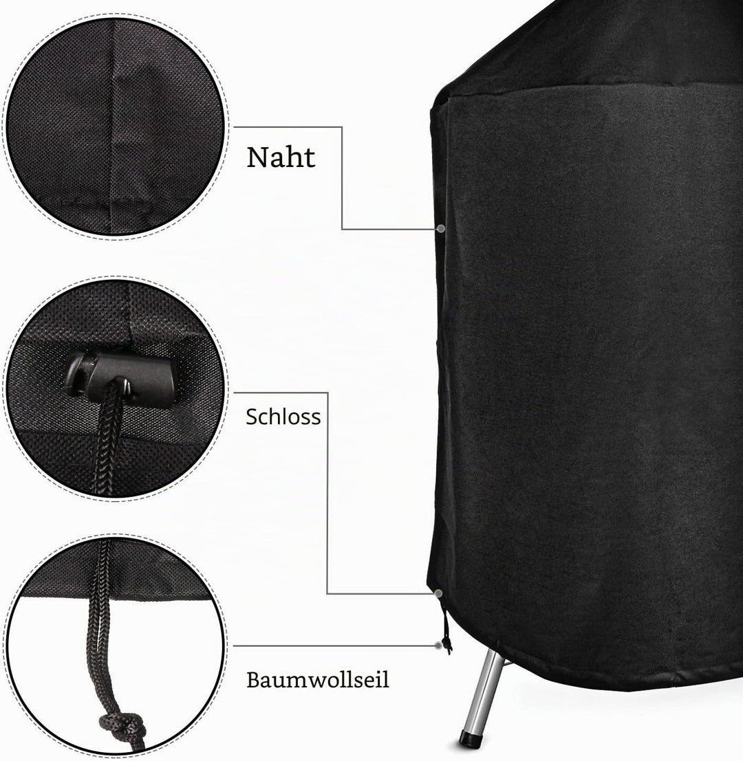 Onlyfire Kugelgrill Abdeckung Abdeckhaube Rund 600D Oxford BBQ Grillabdeckung für Weber 57cm Holzkoh