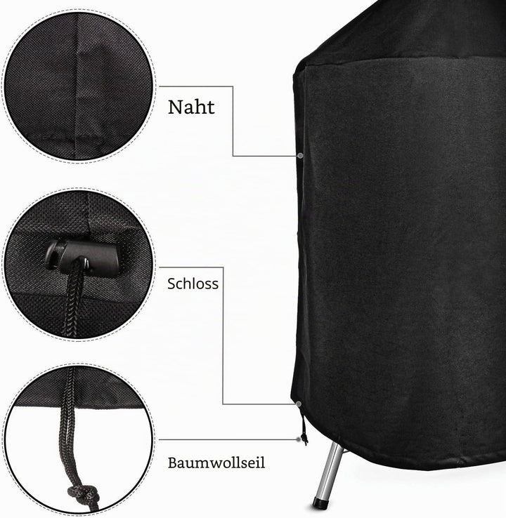 Onlyfire Kugelgrill Abdeckung Abdeckhaube Rund 600D Oxford BBQ Grillabdeckung für Weber 57cm Holzkoh