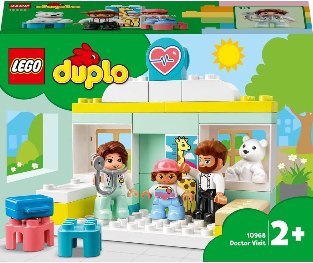 LEGO 10968 DUPLO Arztbesuch, Lernspielzeug für Kleinkinder, Spielzeug für Mädchen und Jungen ab 2 Ja