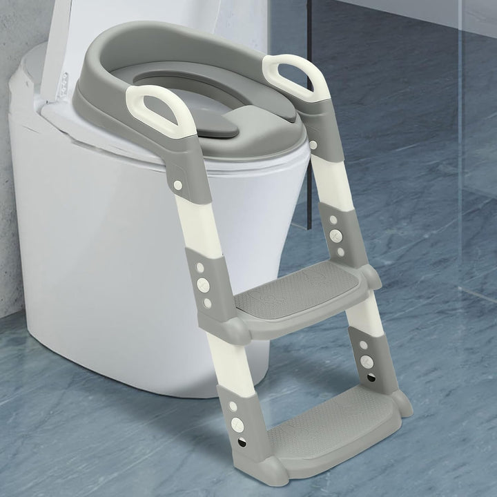 Toilettensitze mit Treppe für Kinder Toiletten-Trainer mit Treppe und Griffe Faltbar Kindertoilette