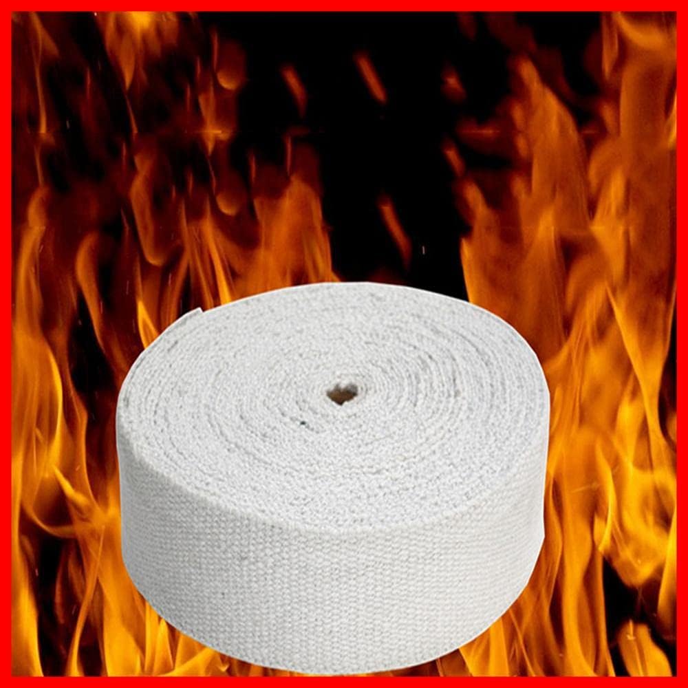 Feuerhemmendes Gewebe aus Keramikfaser - 1 m Anti-Hochtemperatur 2400 F Feuerfestes Material Gürtelb