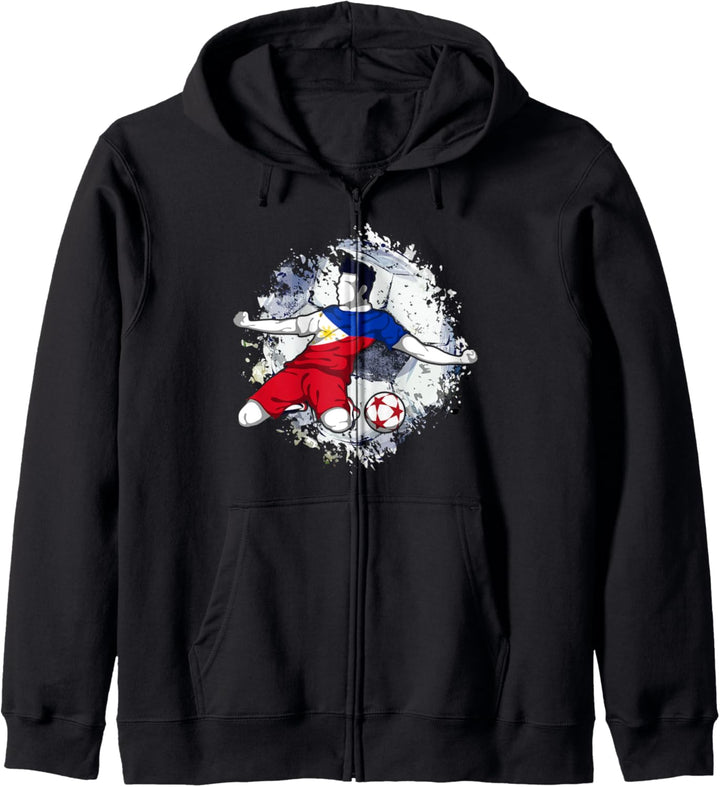 Philippinen Fussball Philippinische Nationalflagge Kapuzenjacke