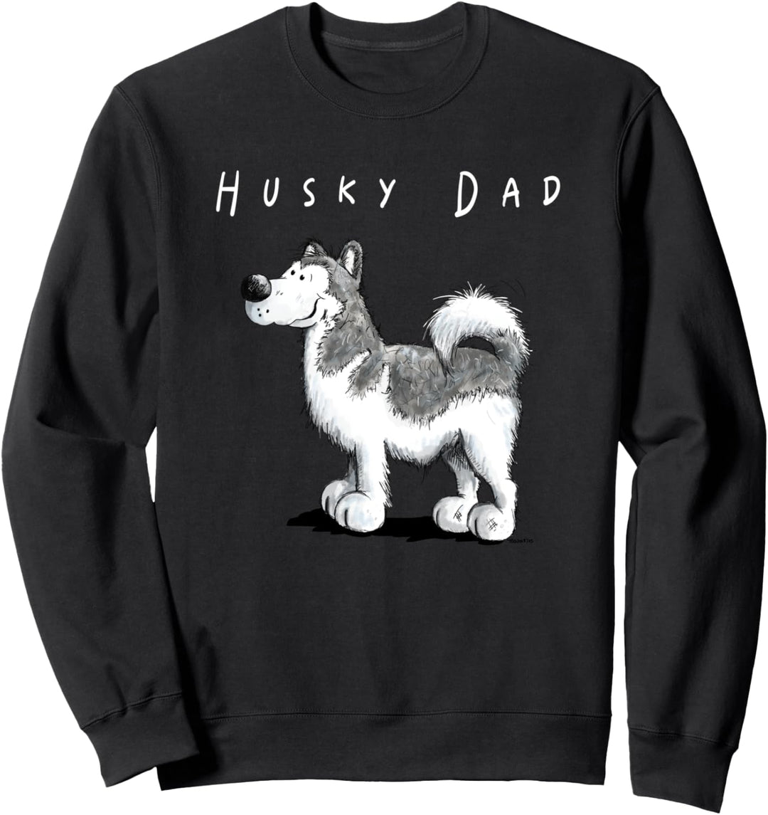 Happy Husky Dad I Herrchen Hunde Papa Geschenk Sweatshirt