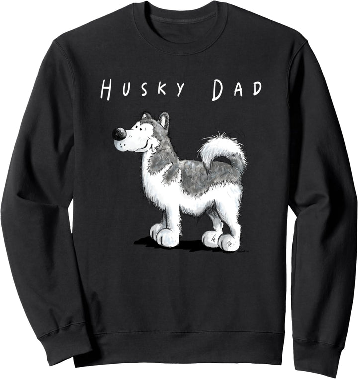 Happy Husky Dad I Herrchen Hunde Papa Geschenk Sweatshirt