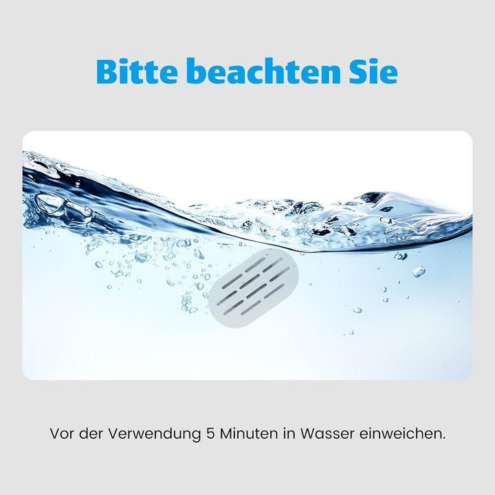 Katzenbrunnen Ersatzfilter 8+8 Set, kompatibel mit Keimi Trinkbrunnen für Haustiere, Leistungsstarke
