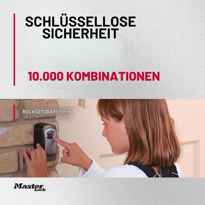 Master Lock 5420D Set Ihre eigene Kombination Wandbefestigung 5 Key Capacity schwarz, Wandbefestigun