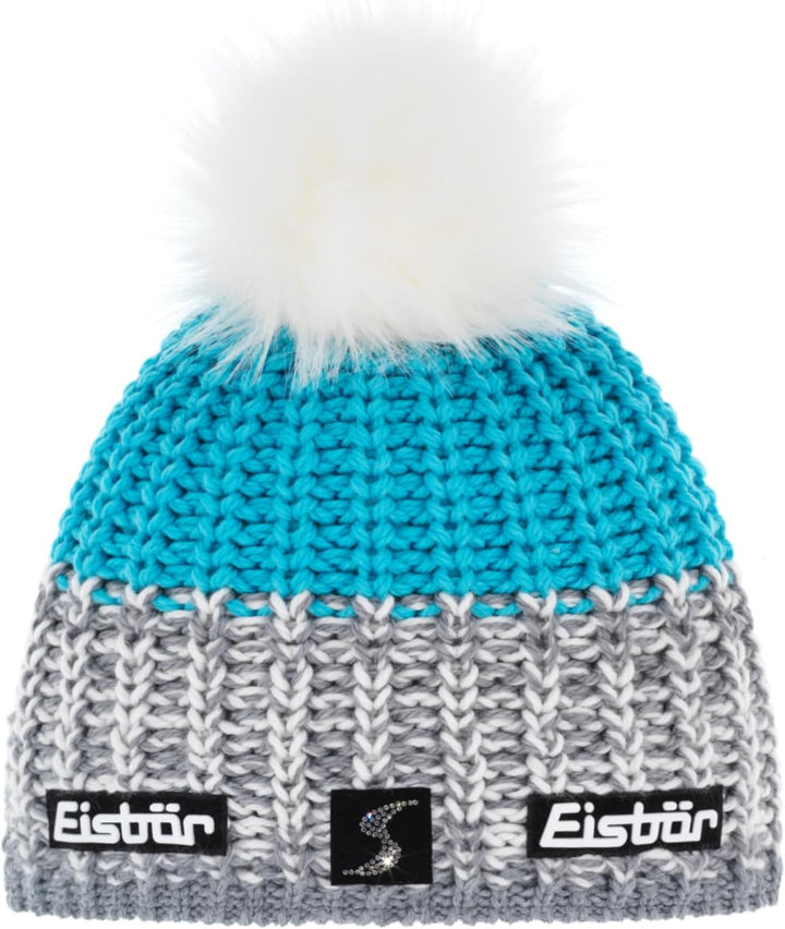 Eisbär Focus Lux Crystal Mütze Ski Austria Einheitsgrösse graumele-white-mugo azur/weiss, Einheitsgr