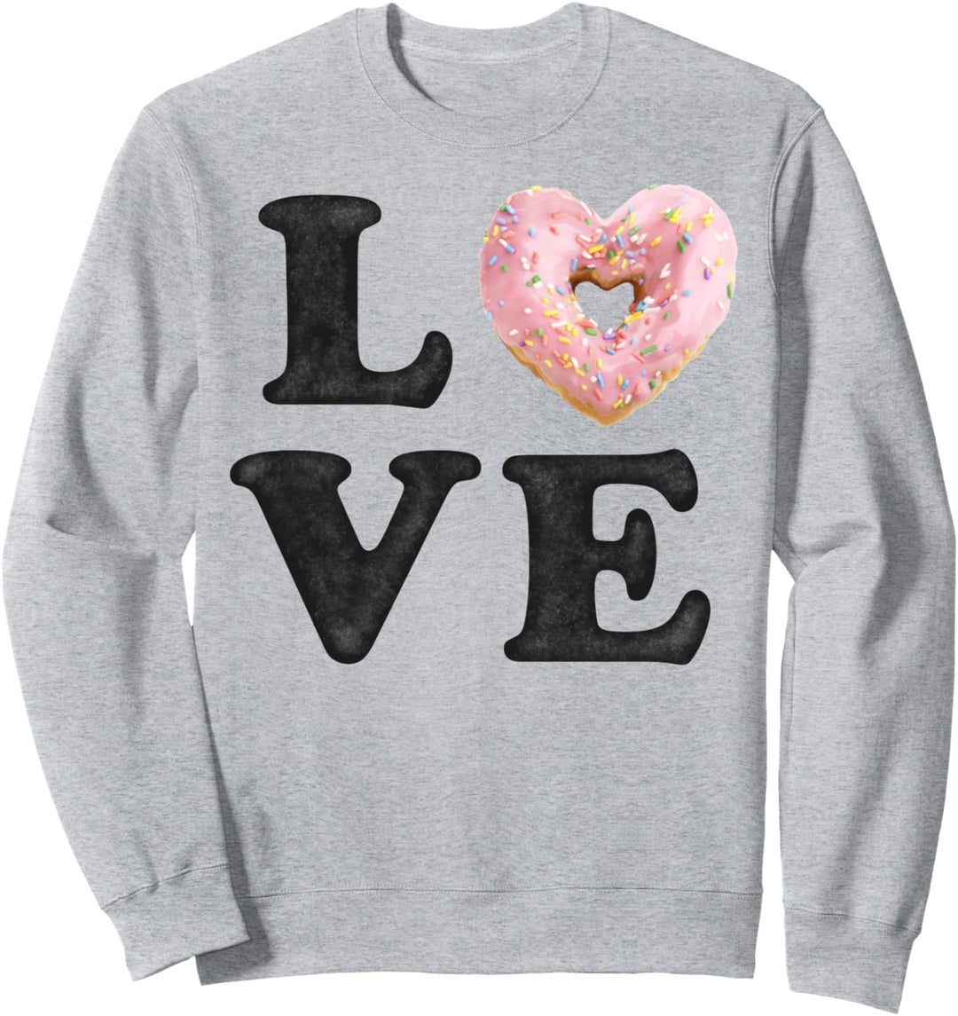 Love Donut Heart Pink Sprinkles Sweatshirt