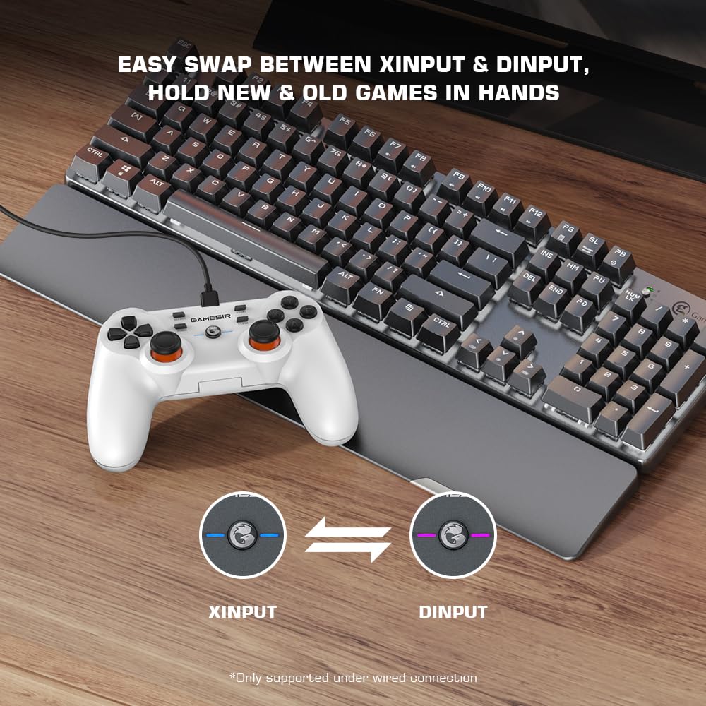 GameSir T3s Wireless Controller für Windows PC/iOS, Android Phone/Tablet, Bluetooth-Gamecontroller f